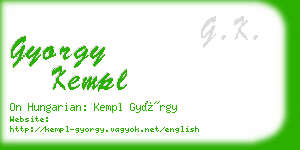 gyorgy kempl business card